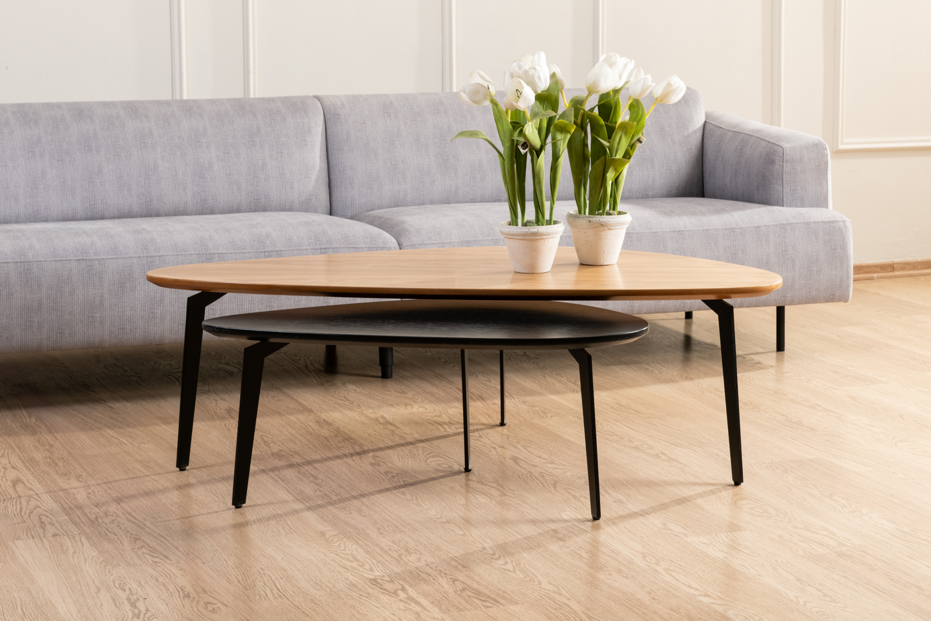 סט שולחנות סלון שחף בעיצוב מודרני – תמונה 2